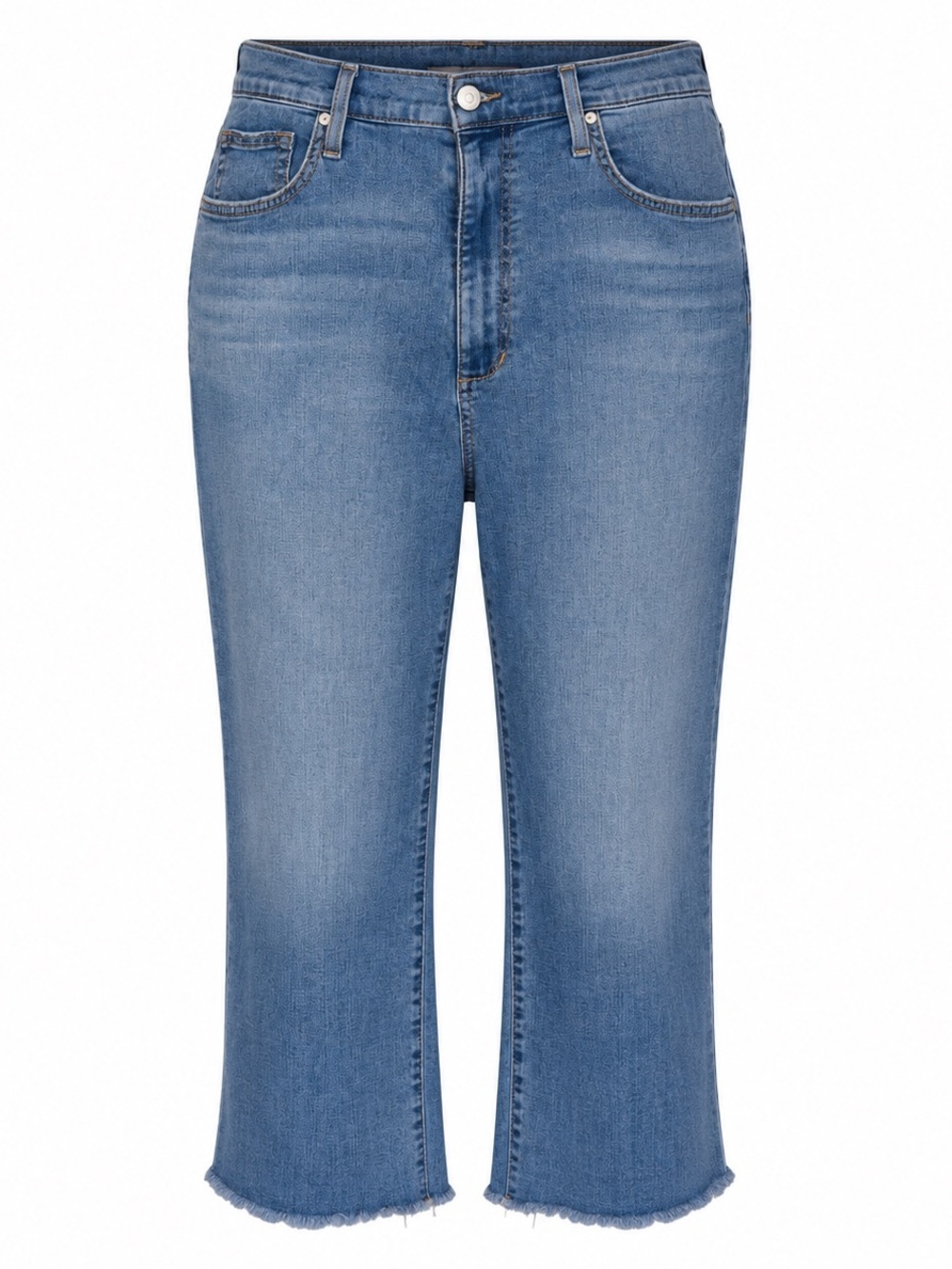 Joe’s Jeans Women’s W32 Cropped Frayed Hem Stretch Blue Jeans Medium Wash